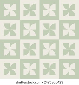 Green pastel geometric seamless pattern design vector