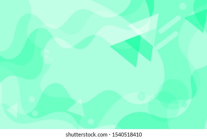 Green pastel geometric vector background. Abstract illustration wallpaper for template website, cover social media business advertising. minimal style. 
