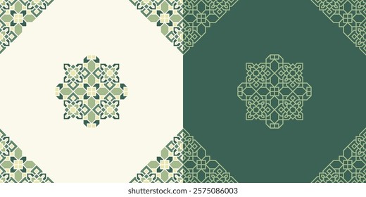Green Pastel Islamic Oriental Ornament
