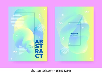 Green Pastel Poster. Abstract Memphis Illustration. Yellow Wave Banner. Colorful Brochure. Pastel Flow. Fresh Abstract Gradient Illustration. Blue Liquid Design. Hologram Placard. Pastel Cover.