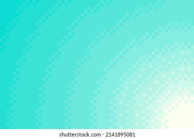 Green pastel sunshine sky pixel art. Vector illustration.