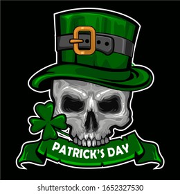Green patrick day cartoon in vector