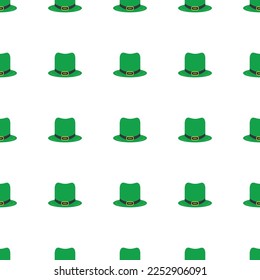Green patrick hat on white background. Party decoration. Happy festive background. Vector background. National symbol.