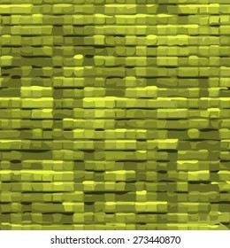 Green pattern bricks, volume. Vector