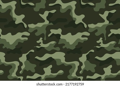 Patrón verde camuflaje fondo militar, disfraz de textura sin costura del bosque, impresión del ejército de caza.