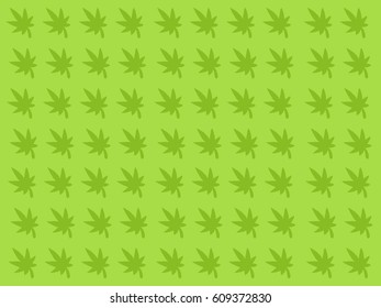 Green pattern with cannabis leaves for your design.