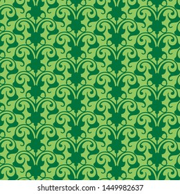 Green pattern floral vector tropical background, banners, Placards, Posters, Flyers. Trendy Ornament for fabric, wallpaper, packaging, wrapping, decorative print, and wall.
