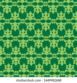 Green pattern floral vector tropical background, banners, Placards, Posters, Flyers. Trendy Ornament for fabric, wallpaper, packaging, wrapping, decorative print, and wall.