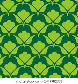 Green pattern floral vector tropical background, banners, Placards, Posters, Flyers. Trendy Ornament for fabric, wallpaper, packaging, wrapping, decorative print, and wall.
