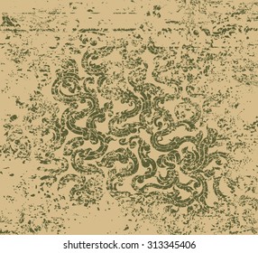 Green pattern grunge style vector abstract background