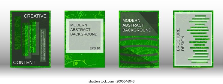 Grünes Muster mit Lavaformen.Modernes Gehäuse. Abstraktes Marmormuster. Helle Abbildung bestehend aus unscharfen Linien, Kreisen. Vorlage für Ihr Geschäftsdesign.