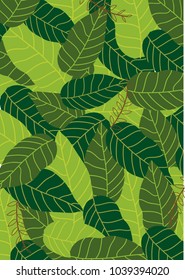 green pattern leaf