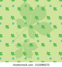 Green pattern leaf patterns on green background, vector
