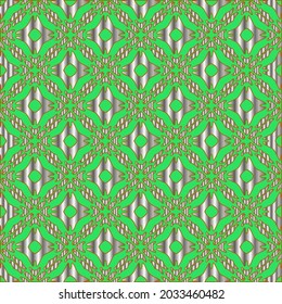 green pattern on a metal background. pattern for fabric, wallpaper, packaging. Decorative print. 