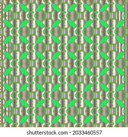 green pattern on a metal background. pattern for fabric, wallpaper, packaging. Decorative print. 