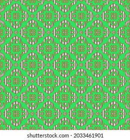 green pattern on a metal background. pattern for fabric, wallpaper, packaging. Decorative print. 