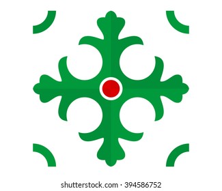 green pattern ornament image icon vector