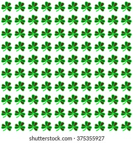 green pattern with shamrocks (vector)