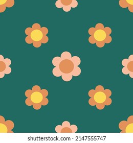 Patrón verde con colores suaves en colores retro. Papel de fondo de vector brillante en verano de estilo plano positivo