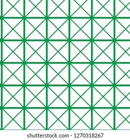 Green pattern  squares lines
