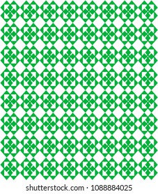 Green patterns on white background