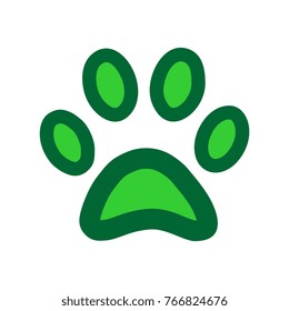 Green Paws icon or logo template