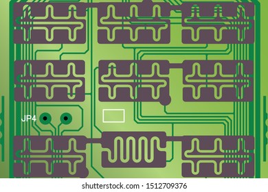 Green PCB close-up shot for use as background image or as texture