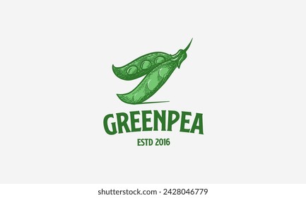 green pea hand drawn logo