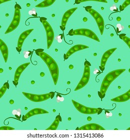 green pea on light background seamless background