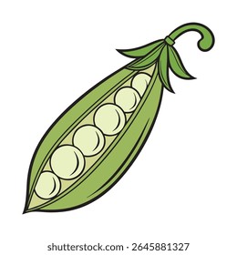 Green Pea Pod com vários alimentos vegetais de ervilhas