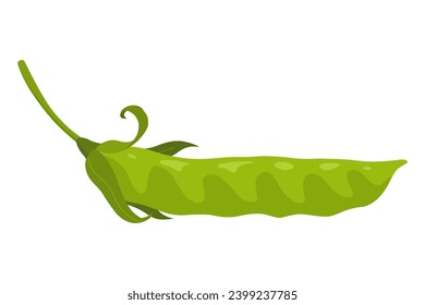 Un pois vert. Icône légumes. Élément pour l'emballage et la conception du menu. Un éco-produit vert naturel et sain. Illustration vectorielle