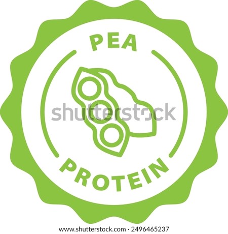 green pea protein outline icon round rounded circle badge stamp label isolated on transparent background