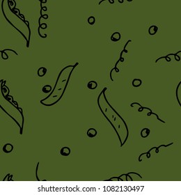 Green pea vector seamless pattern.Seamless pattern can be used for wallpaper, pattern fills, web page background,surface textures.