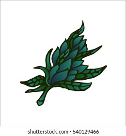 green peace of ganja vector scetch