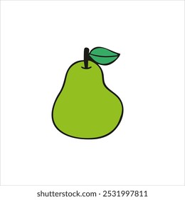 Green pear computer graphic art