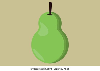 pear verde lindo diseño plano
