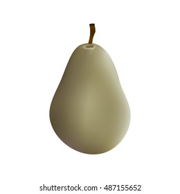green pear, fruit for eating, vector