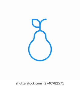 green pear icon sign vector