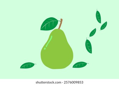 A Green pear illustration fruit vector