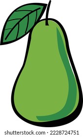 diseño vectorial de ilustración de peras verdes