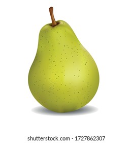 Green Pear With the Mesh Tool Effect