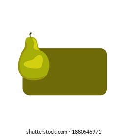 green pear vector illustration flat style