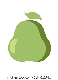 pera verde al estilo vectorial para la alimentación saludable y el jugo fresco