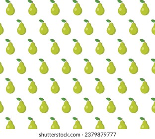 green pears pattern repeated fruits objects 