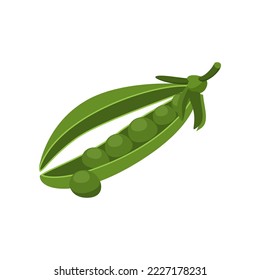 Green peas with collagen vector illustration. Cartoon drawing of collagen source in food, peas on white background. Healthy food, nutrition concept