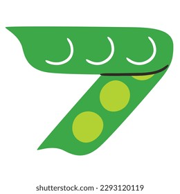 Green peas design element for website, application, printing, document, poster design, etc.