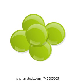Green peas icon.Vector illustration isolated on white background.