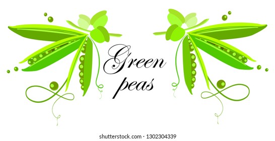 Green peas. Label