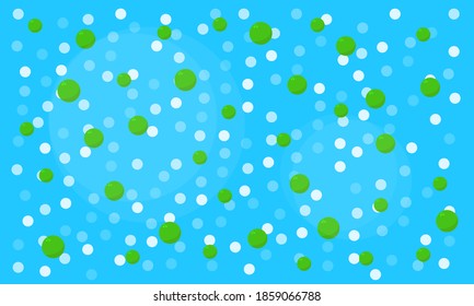 Espaldas verdes sobre el fondo de la nieve en caída redonda y papel pintado azul del cielo para el concepto de diseño de invierno y cocina