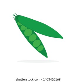 green peas on white background